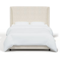 Joss & Main - upholstered KING bed frame - COLOR LIGHT CREAM