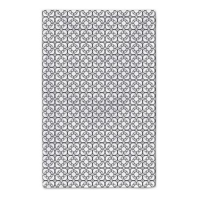 Delicate Tile Pattern Yellow Tea Towel Canora Grey Color: Black