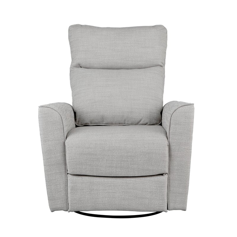 white swivel glider chair