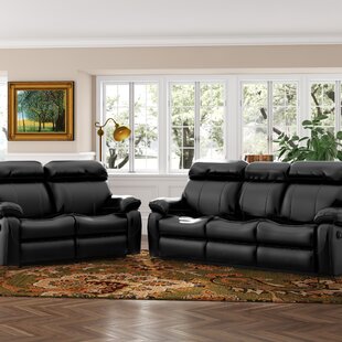 Market Garden Faux Leather Reclining Living Room Set by Red Barrel Studio