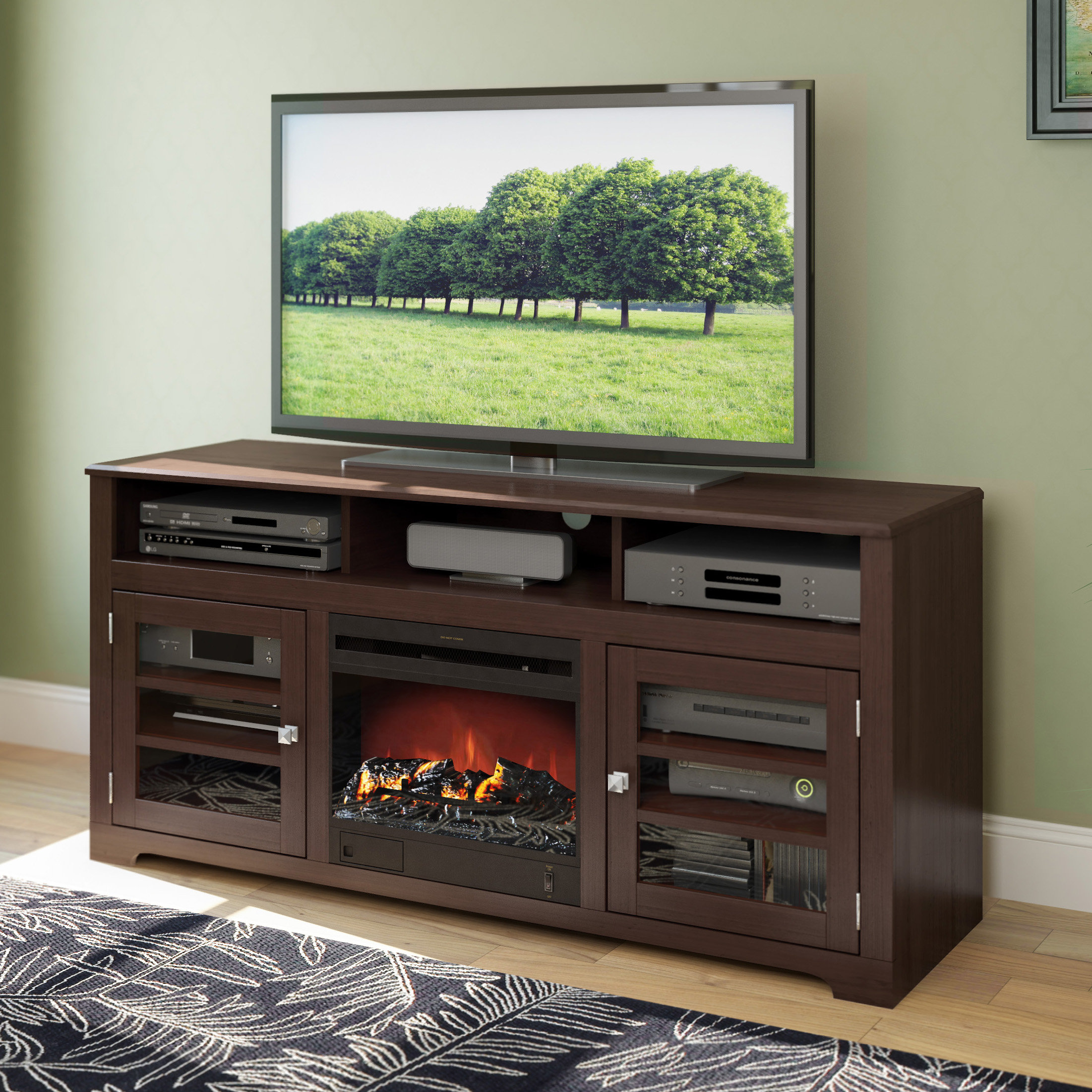 Ivy Bronx Robbin Tv Stand For Tvs Up To 65 Inches With Electric