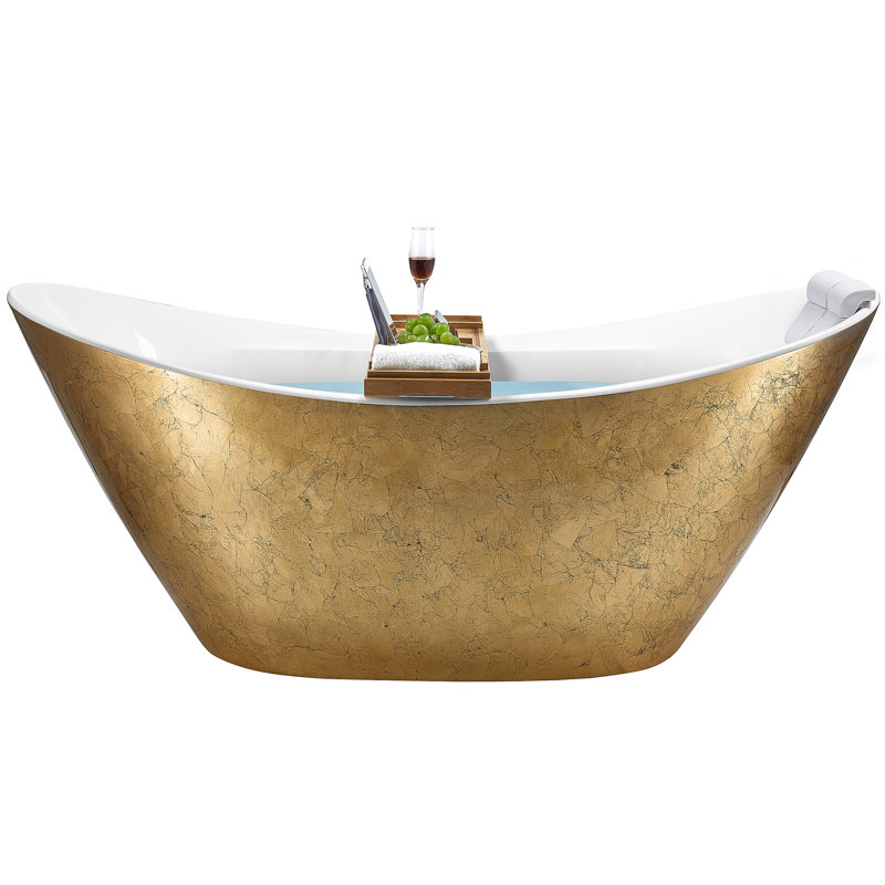64" x 31" Freestanding Soaking Bathtub