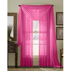 pink curtain scarf