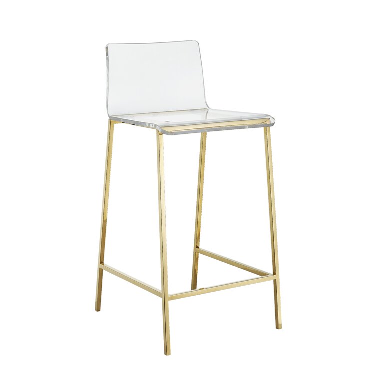 clear bar stools with gold legs