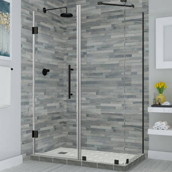 Aston Bromley 38 X 72 Rectangle Hinged Shower Enclosure Wayfair