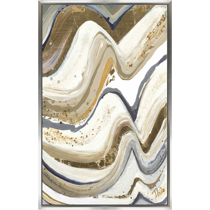 Wrought Studio New Concept Neutral Framed Acrylic Painting Print On Canvas Wayfair