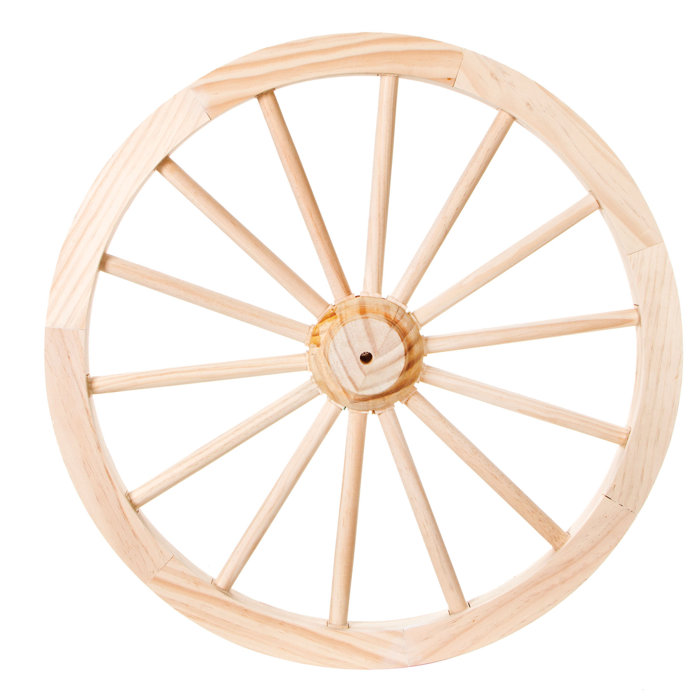 August Grove Wagon Wheel Wood Wall Decor Wayfair