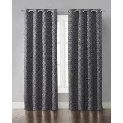 Red Barrel Studio Petro Geometric Blackout Grommet Curtain Panel