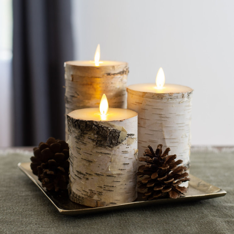 Darbycreektrading Ensemble De Bougies Pilier Sans Flamme 3 Pieces Et Commentaires Wayfair Ca