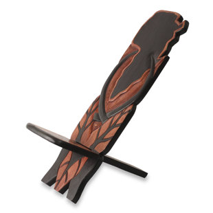 Pranay African Pride Wood Lazy Club Chair by Bloomsbury Market