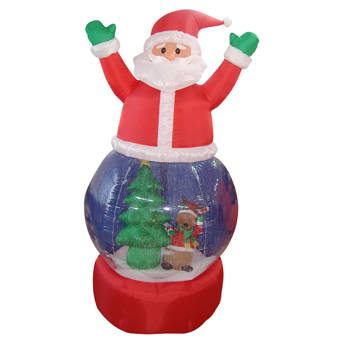 Lb International 5 Inflatable Santa Claus Snow Globe Lighted