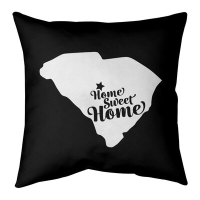 US Cities & States Home Sweet Indoor/Outdoor Throw Pillow East Urban Home Color: Black, Size: 18