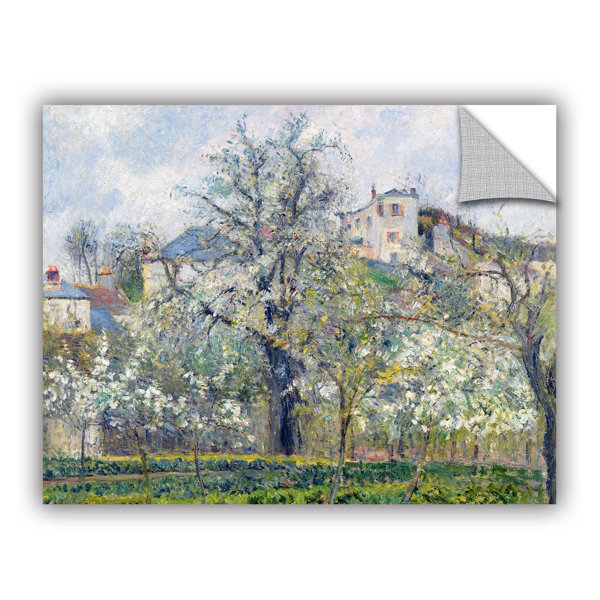 Artwall Bridgeman Camille Pissarro The Vegetable Garden With Trees In Blossom Spring Pontoise 1877 Wall Decal Wayfair