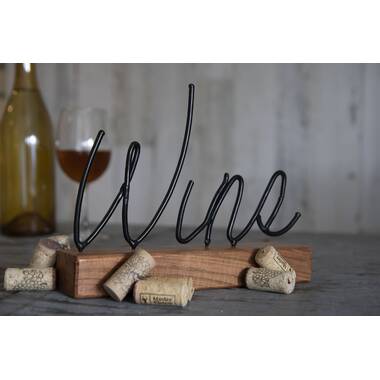 FREE STANDING WOODEN PLAQUE "WINE"wooden letters 