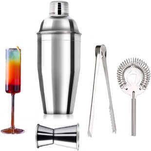 3PCS Stainless Steel Cocktail Drink Mixer Measuring Cup Jigger Measurer Set