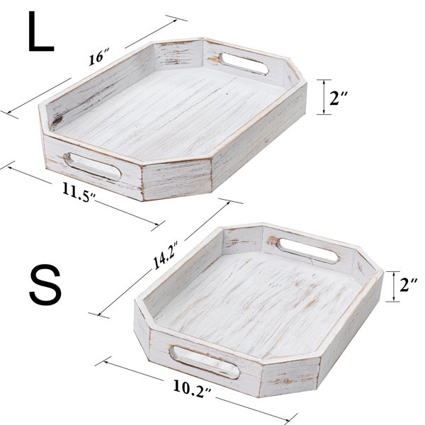 Christoph Octagonal 2 Piece Serving Tray Set