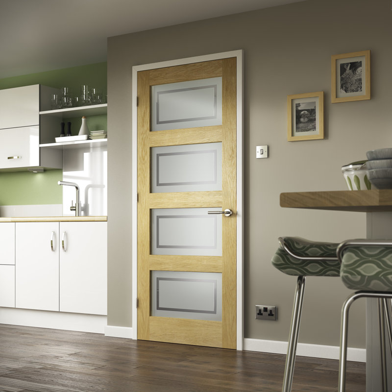 Premdor Shaker Solid Oak Glazed Slab Internal Door Reviews Shaker Solid Oak Glazed Slab Internal Door