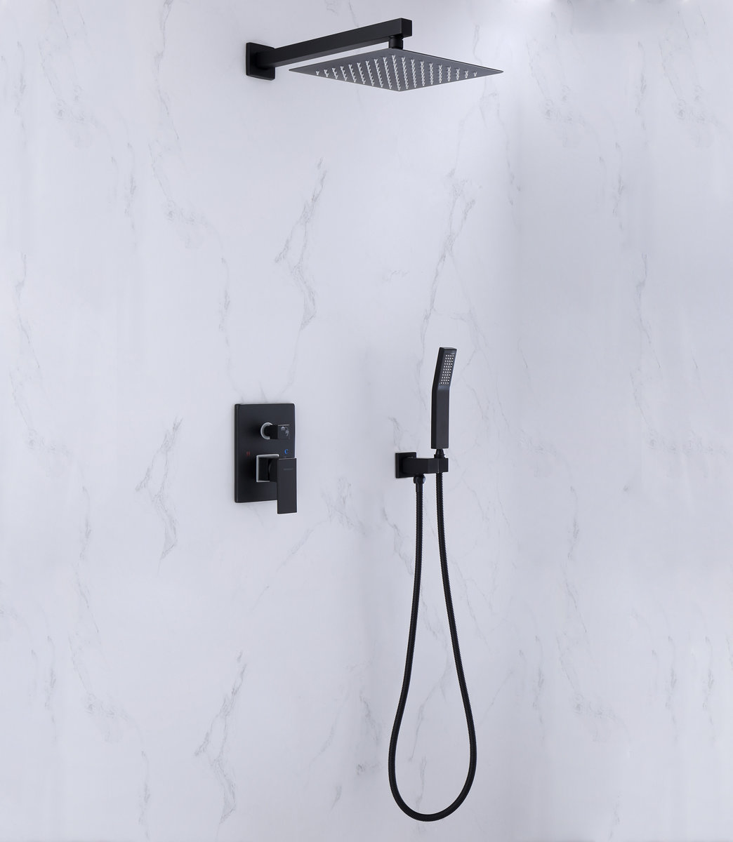 Wall Mount Bathroom Shower System Temperature Control Tub And Faucet With Rough In Valve Wall Mount Bathroom Shower System Temperature Control Tub And Faucet With Rough In Valve