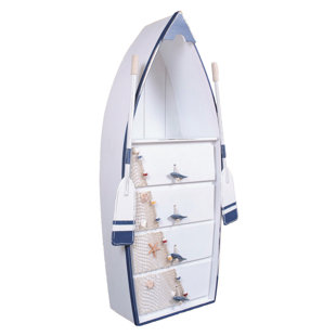 Go to store & view more images Buariki Wooden Boat 4 Drawers Accent Chest by Longshore Tides
