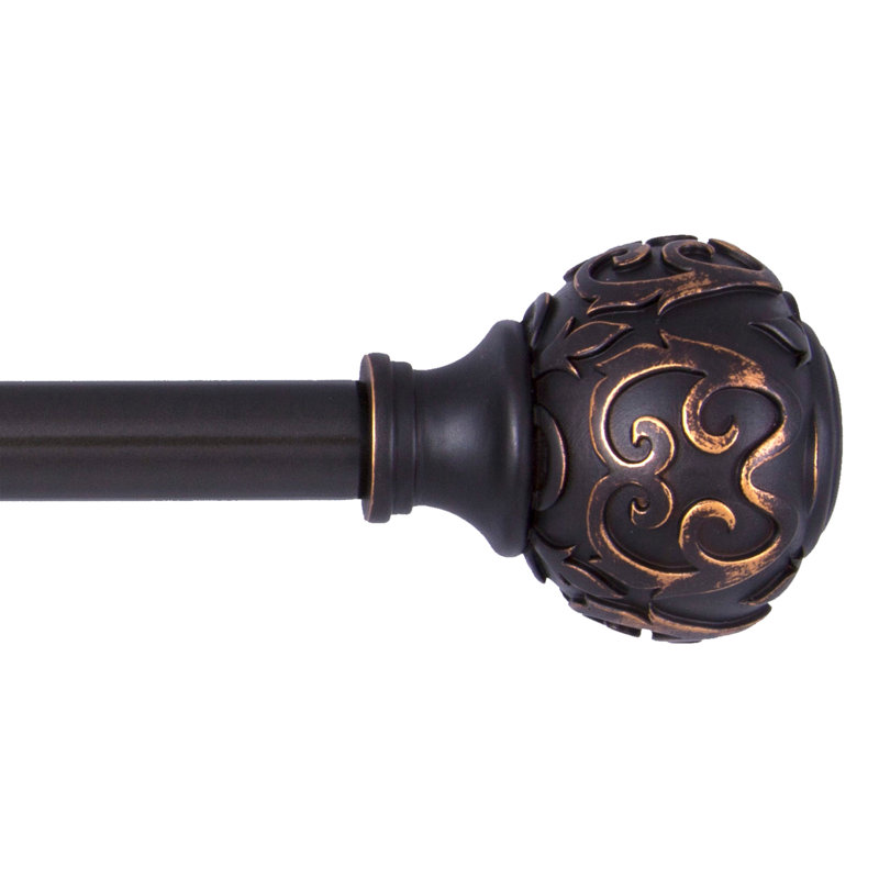 Fast Fit™ Fast Fit™ Easy Install Oil Rubbed Bronze Adjustable 0.625" Single Curtain Rod1 Size: 36" - 66"