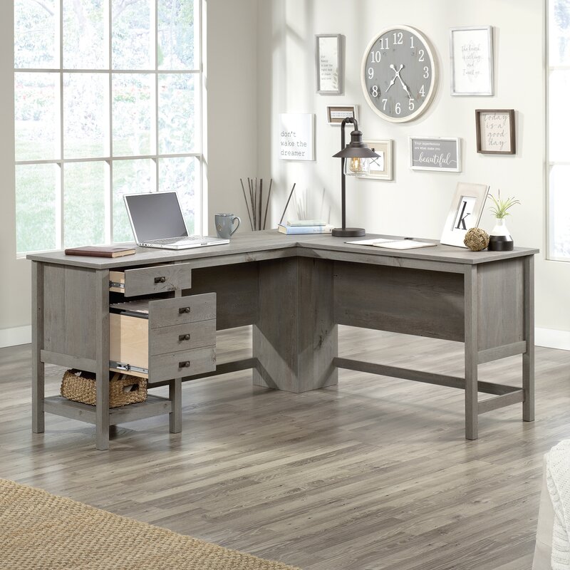 Highland Dunes Myrasol L Shape Executive Desk Reviews Wayfair