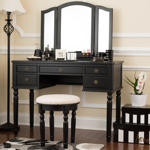 Paldin Dressing Table With Sliding Storage Mirror And Drawer