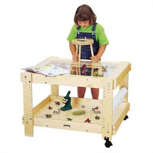 activity table with paper roll