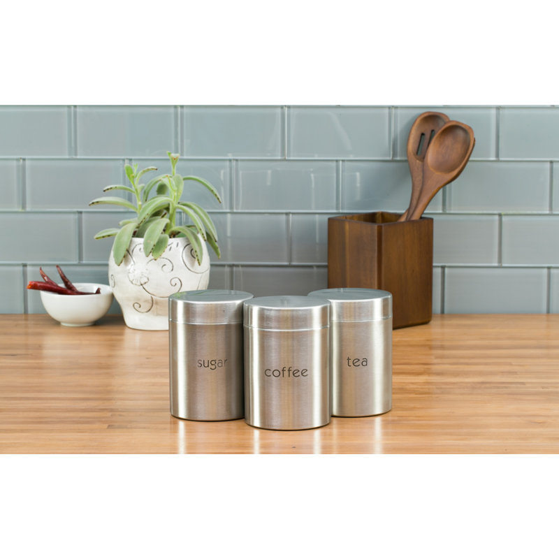 Stainless Steel 3 Piece Coffee Tea Sugar Set Reviews Joss