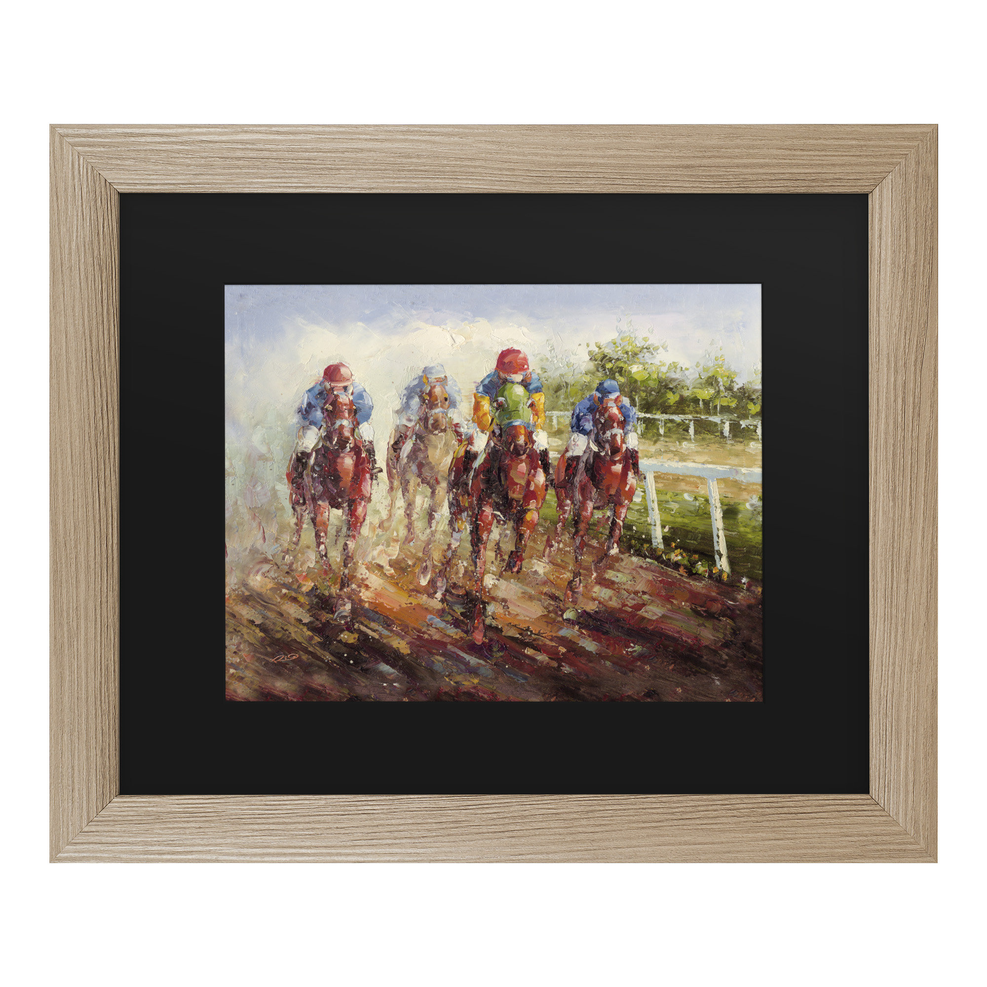 Charlton Home Kentucky Derby Framed Acrylic Painting Print On Framed Acrylic Painting Print