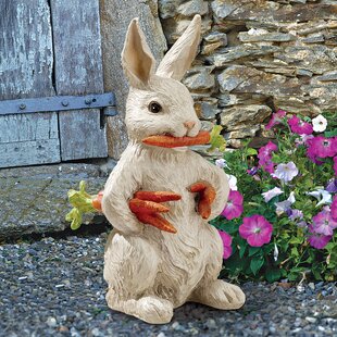 Adorable Country Farmhouse Standing EASTER Boy Bunny W/ Overalls & Carrot NEW! 