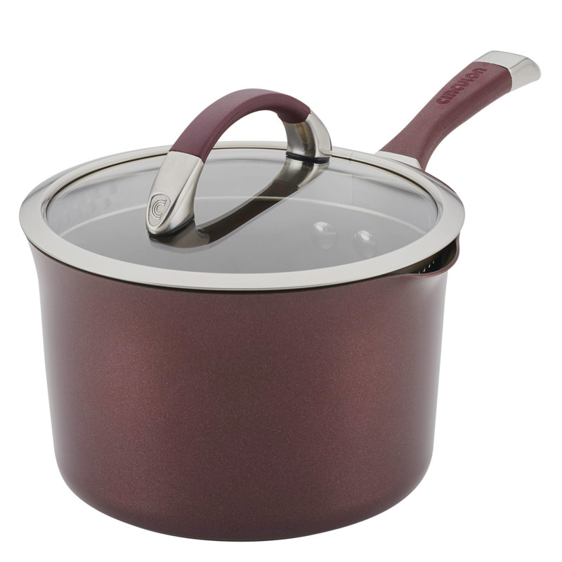Circulon Symmetry 3.5 qt. Non-Stick Aluminum Saucepan with ...