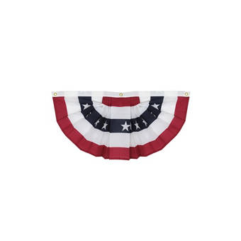 Plow Hearth Half Round Cotton Duck Patriotic Vintage Bunting Pleated Flag Reviews Wayfair