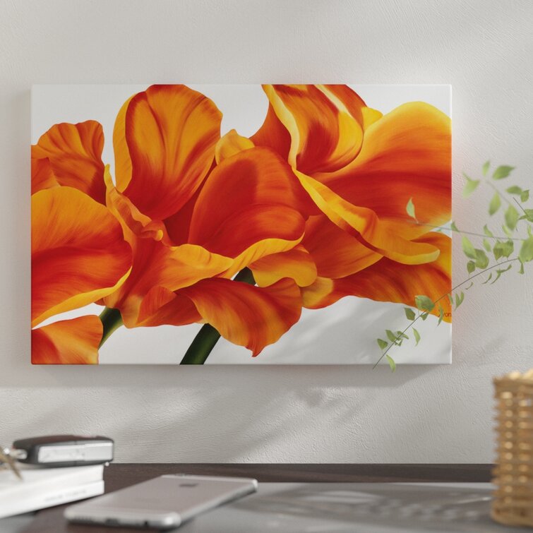 Floral Abstract Rose Love SINGLE CANVAS WALL ART Picture Print VA