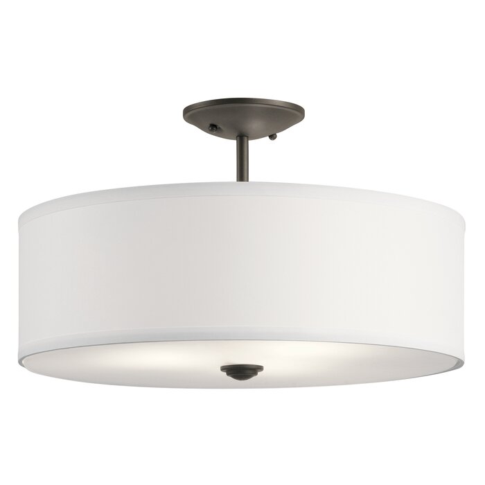 Hopedale 3 Light Semi Flush Mount