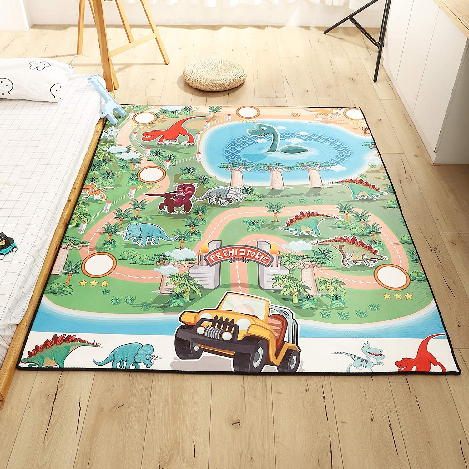 Folding Kids Baby Toy Play Mat Cute Animal Floor Carpet Non Slip Rug 60 Inch