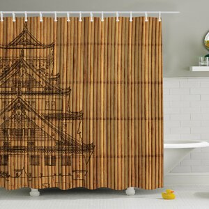 Japanese Reed Print Shower Curtain