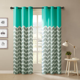 Aqua Room Darkening Curtains Wayfair Quickview