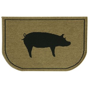 Relince Slice Pig Burlap Mat