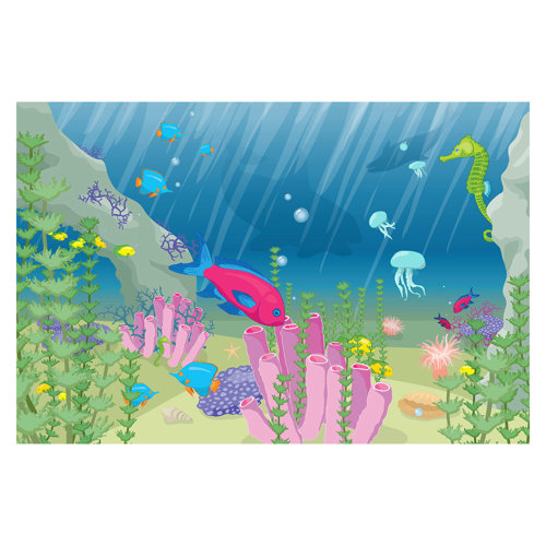 No. RY25 Underwater World 1.9m x 2.88m Textured Matt Peel & Stick Wall Mural East Urban Home