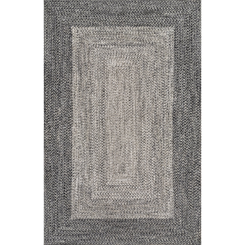 Kamaira Braided Charcoal Indoor / Outdoor Area Rug