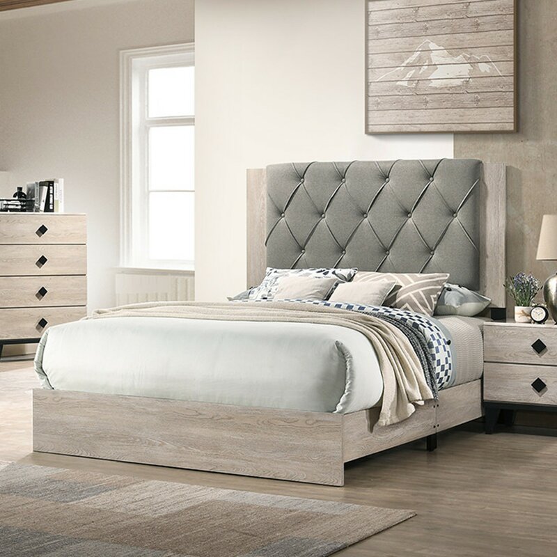 Union Rustic Maxie Tufted Low Profile Standard Bed 