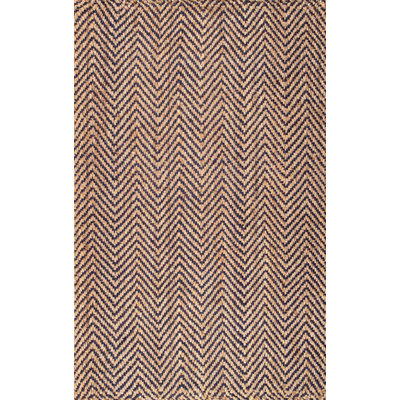 Mercury Row Bourland Handwoven Jute Navy Area Rug Size