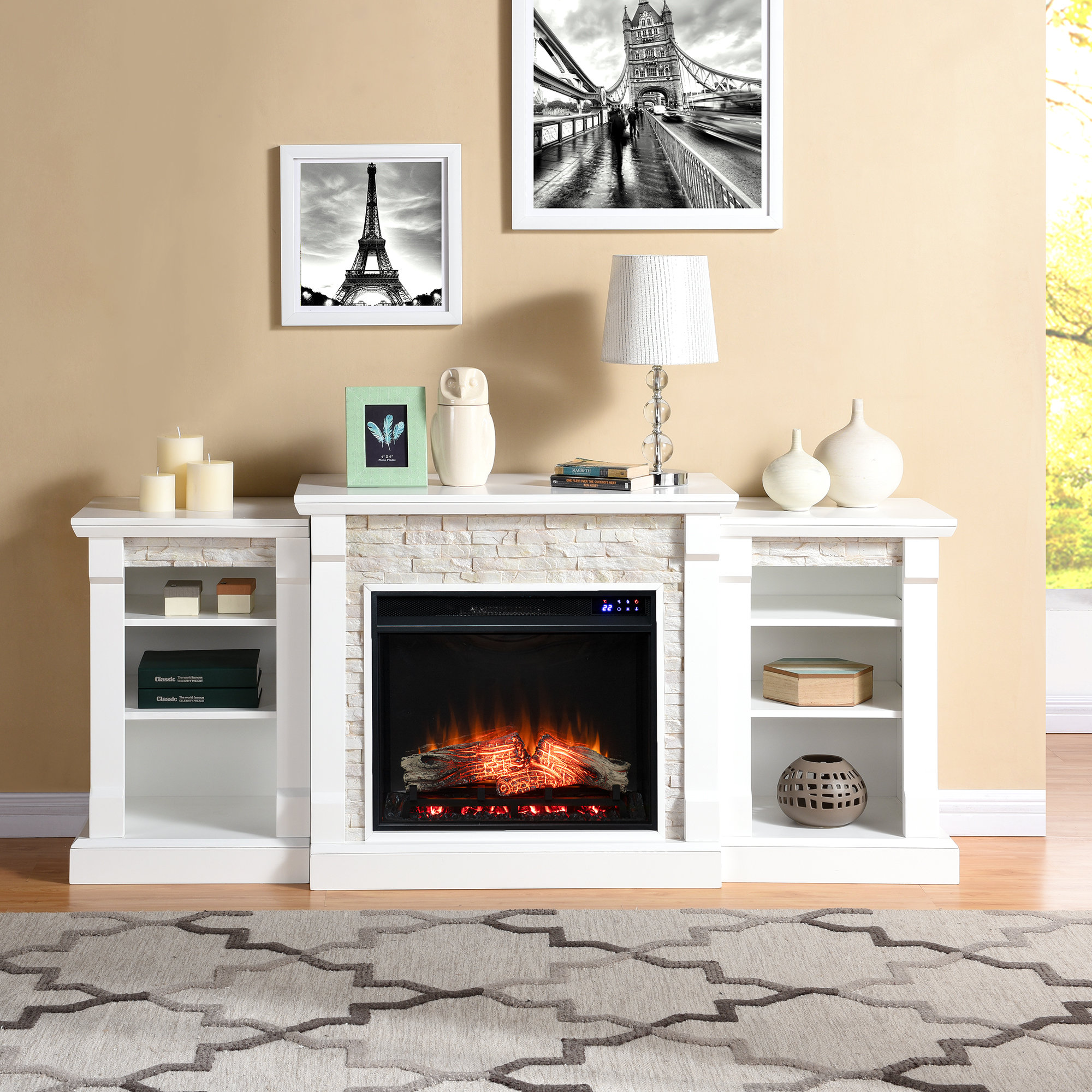 Darby Home Co Thierry 71 75 W Electric Fireplace Reviews Wayfair