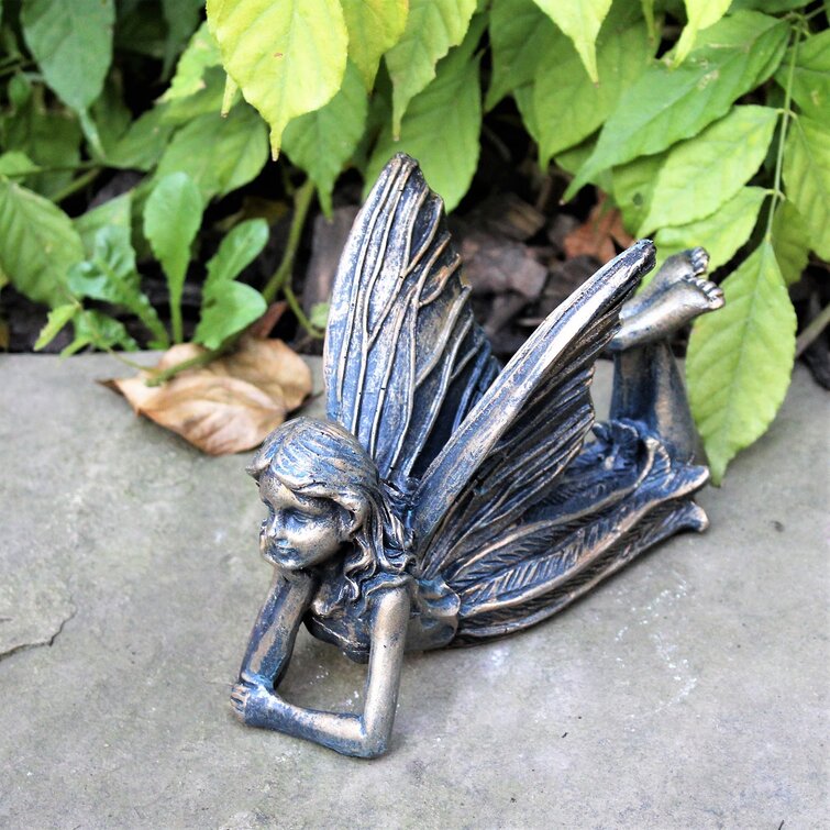 Dakota Fields Katara Antique Bronze Effect Lying Fairy Statue & Reviews ...