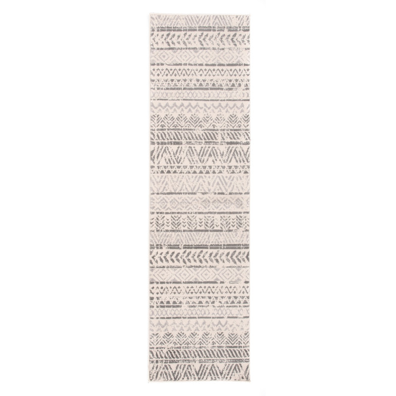 Humphrey Southwestern Light Gray/Dark Gray/Ivory Area Rug in Gray
