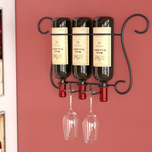 3 Bottle Wine Rack Wayfair Birmingham 3 Bottle Wall Mounted Wine Rack