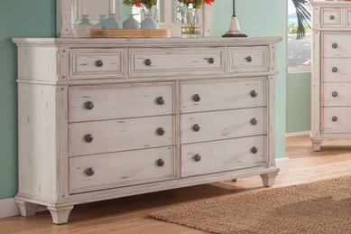 One Allium Way Dorinda Vintage Style 9 Drawer Double Dresser One Allium Way Dorinda Vintage Style 9