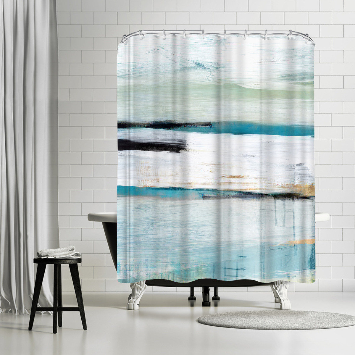 East Urban Home Pi Creative Art Standing Still I Single Shower Curtain Wayfair