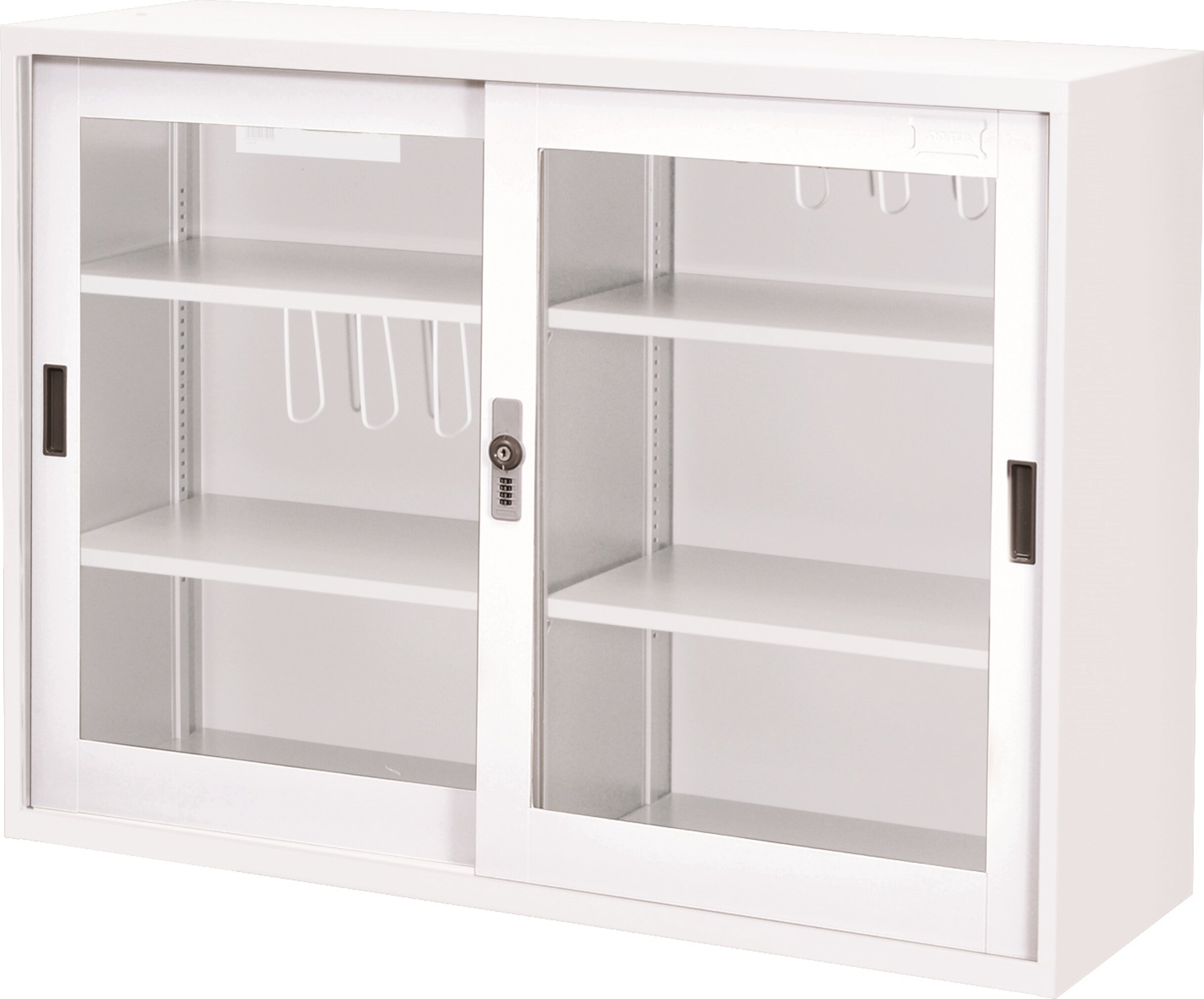 Symple Stuff 46 5 Glass Doors With Lock Storage Cabinet Wayfair