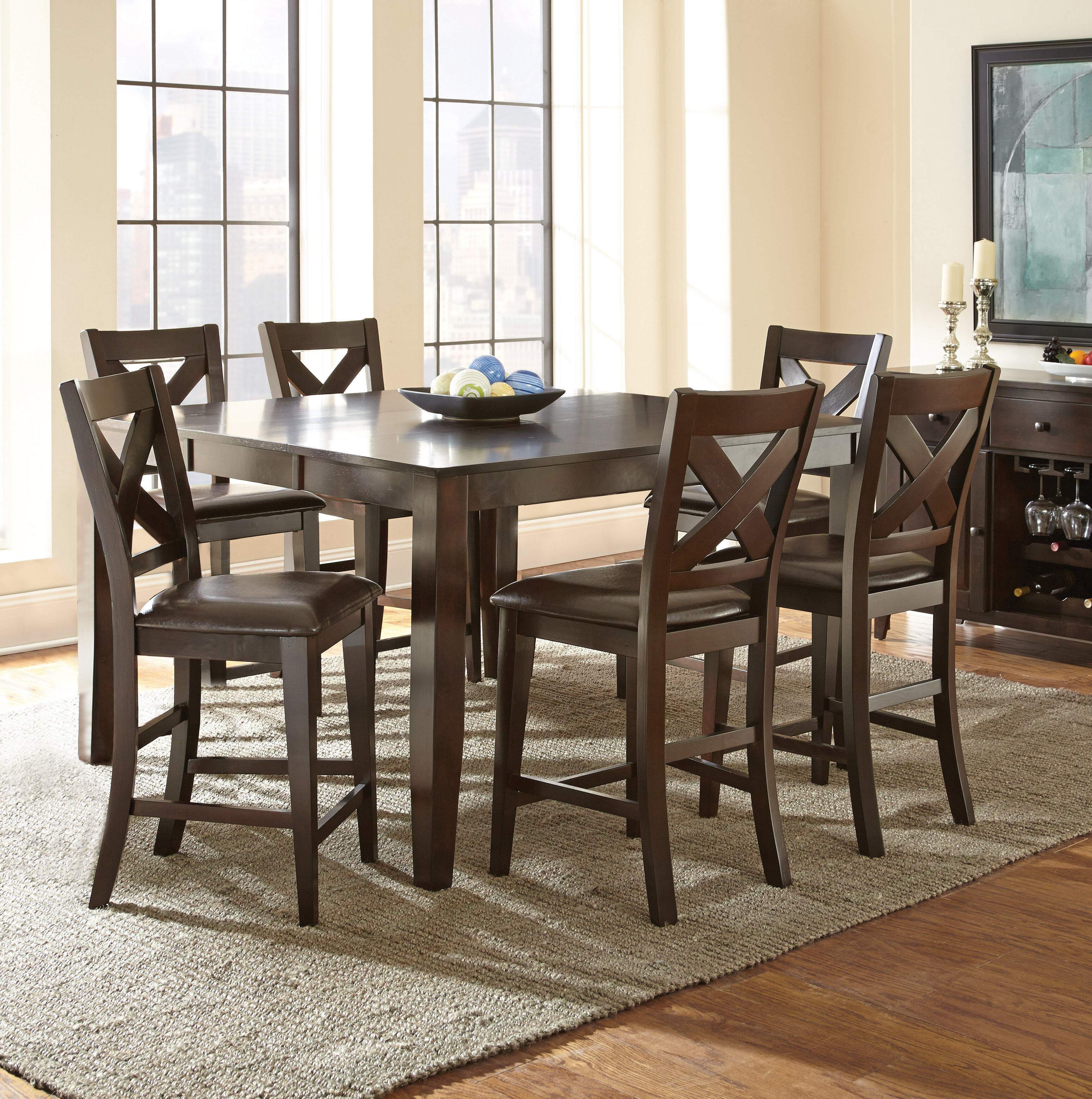 kitchen round glass table and chairs